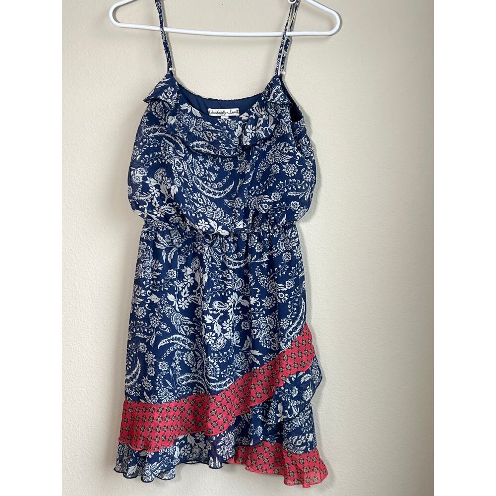 Accidentally In Love Blue Paisley Dress — Ethereal Whimsygoth Boho Fairy Small